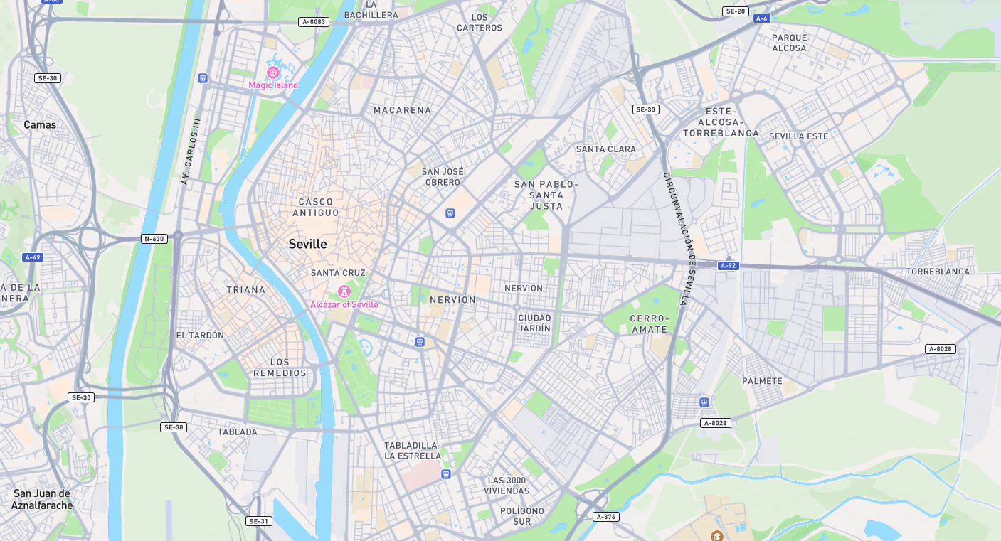 Mapa de Sevilla